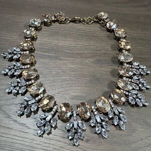 Gold Crystal Statement Necklace